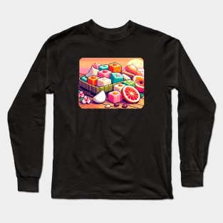 Mochi Kawaii Sunset Fruit Flower Candy Gift Long Sleeve T-Shirt